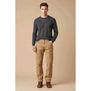 Vtg Rocawear Tan Canvas Pants 38x34 Hip Hop Y2K, 90s 2000s Streetwear Cargo